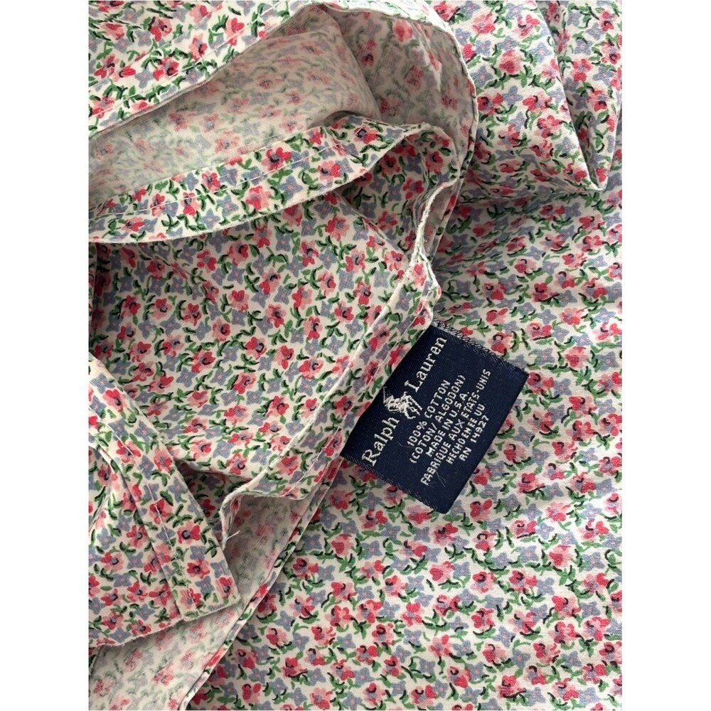 VINTAGE Ralph Lauren Zoe Cottagecore Ditsy Floral 100% Cotton Flat Sheet King